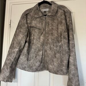Montana Co Faux Leather Western Inspired Jacket
